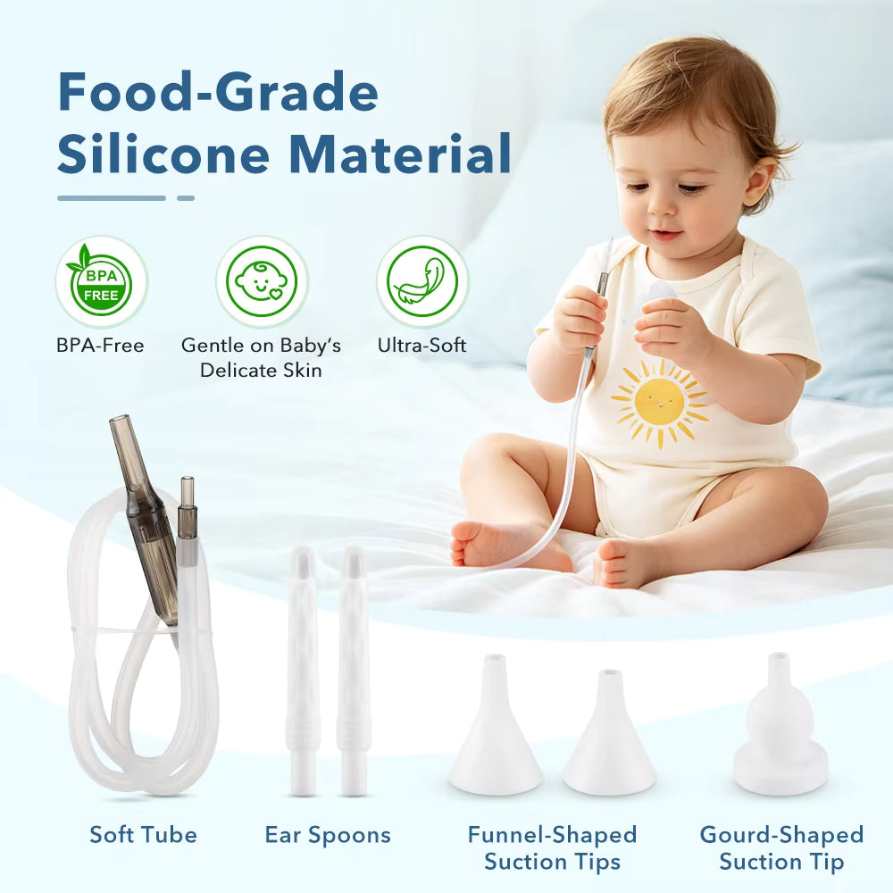 2-in-1 Electric Baby Nasal & Ear Cleaner Aspirator